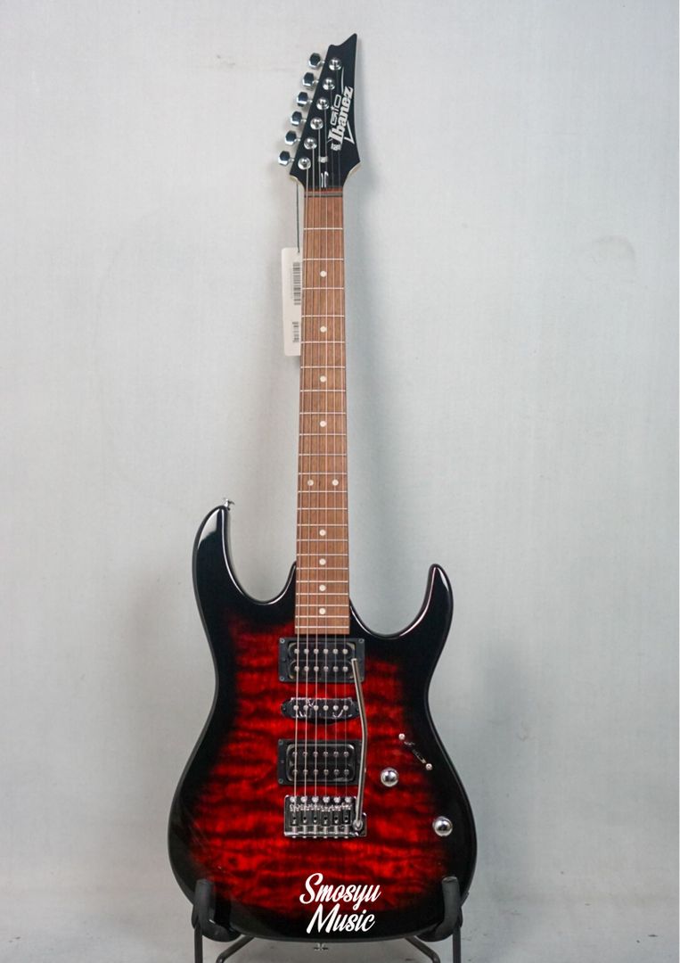 Ibanez Gio GRX70QA-TRB Transparent Red – smosyumusic-com