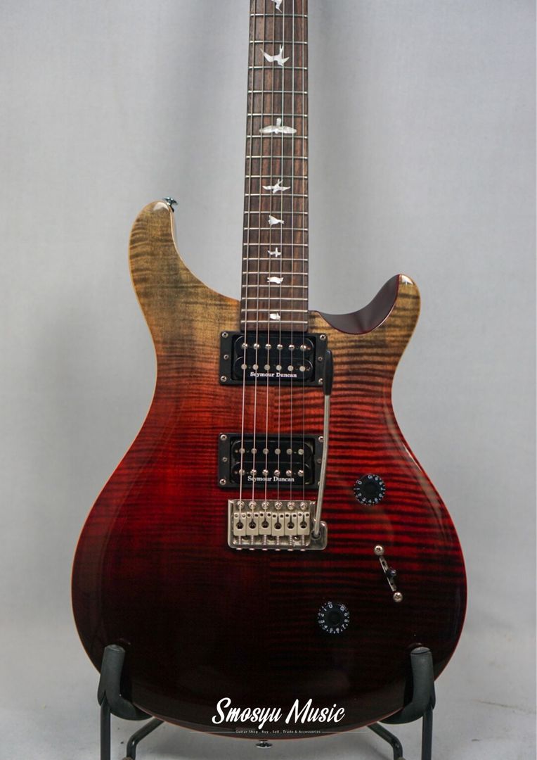 PRS SE Custom 24 Charcoal Cherry Fade