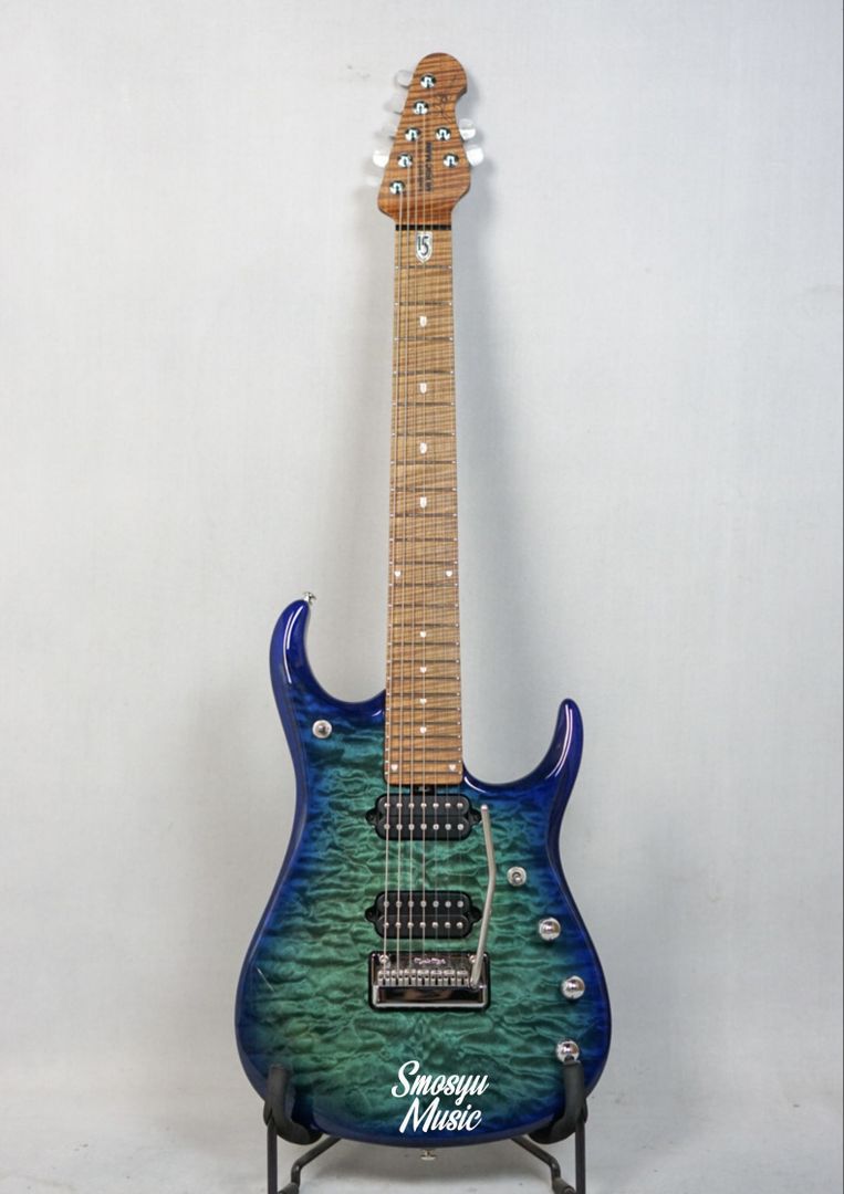 Musicman JP15 7 Strings Roasted Maple Cerulean Paradise Quilt Maple To ...