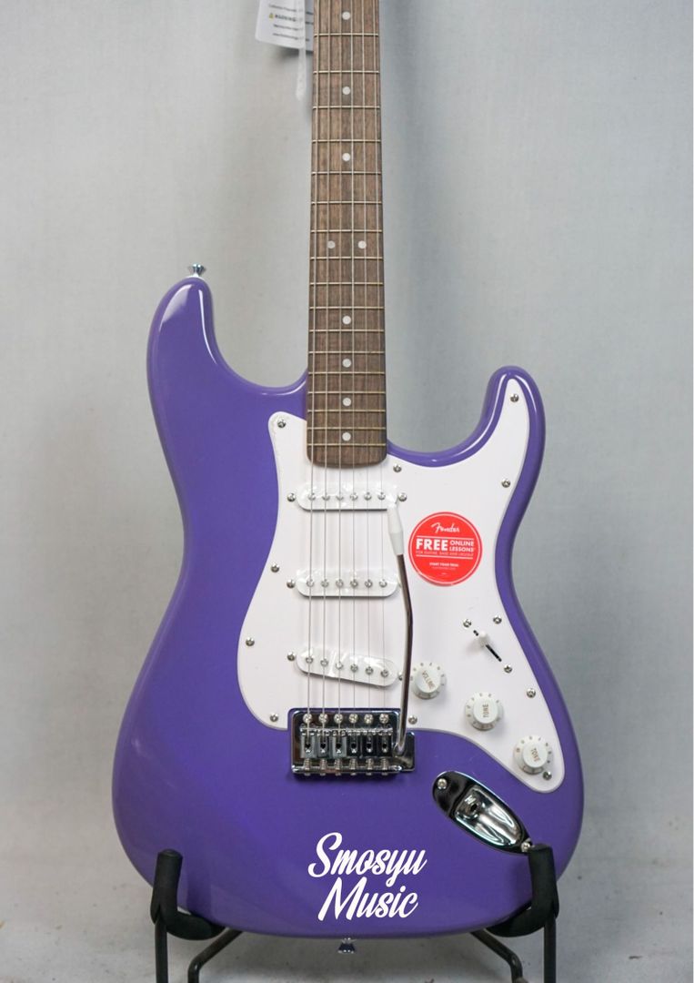 Squier Sonic Stratocaster White Pickguard Laurel FB Ultrviolet