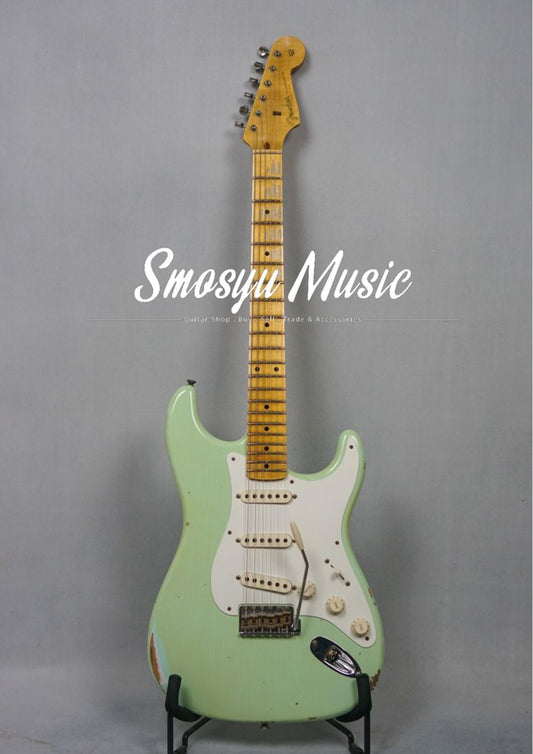 Fender Customshop 1958 Stratocaster Relic Super Faded Aged Surf Green