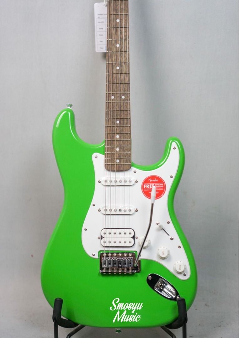 Squier FSR Sonic Stratocaster HSS Laurel FB Lime Green