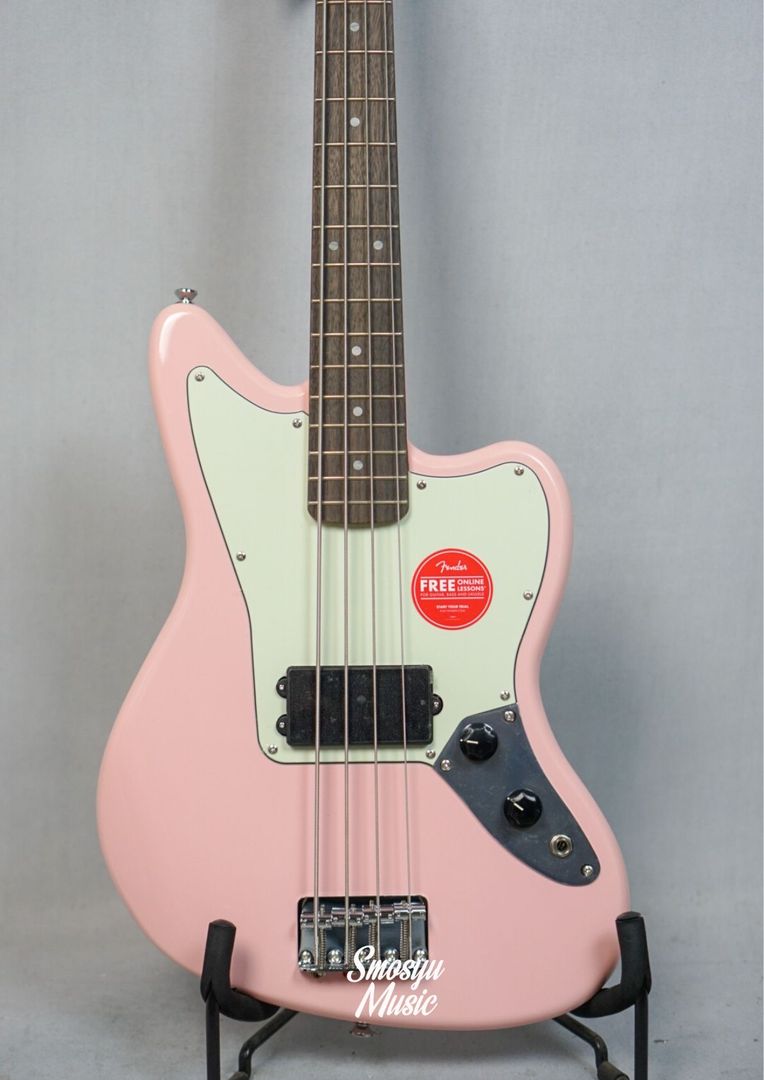 Squier FSR Affinity Series Jaguar Bass H Laurel FB Shell Pink