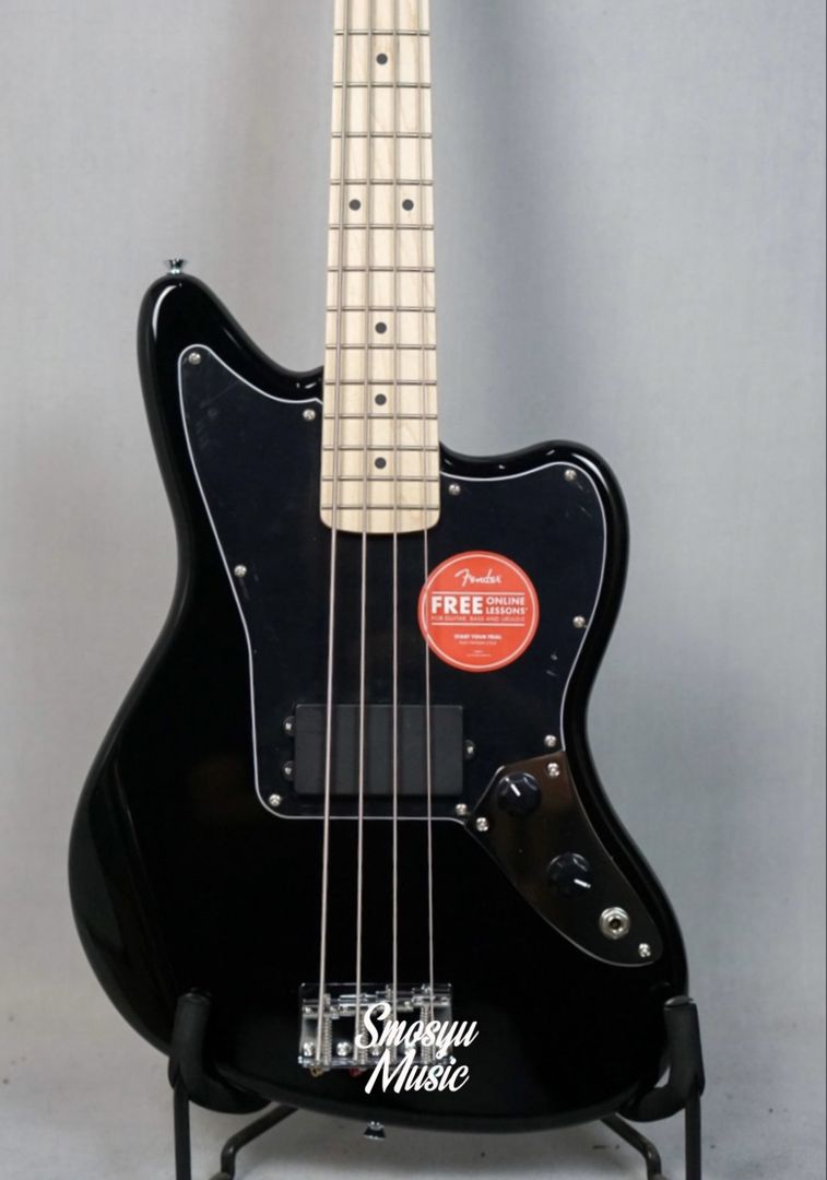 Squier Affinity Series Jaguar Bass Guitar Maple FB Black